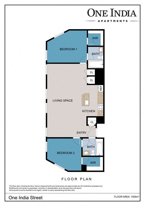 a floor plan of a one apartment